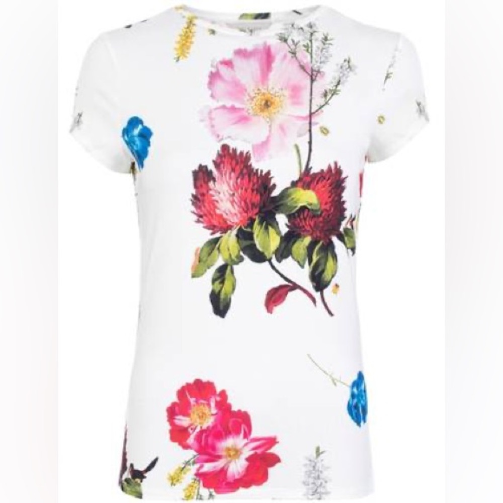 Ted Baker Dililah Berry Sunday Print Fitted Shirt sz 3 (US 8-10)
